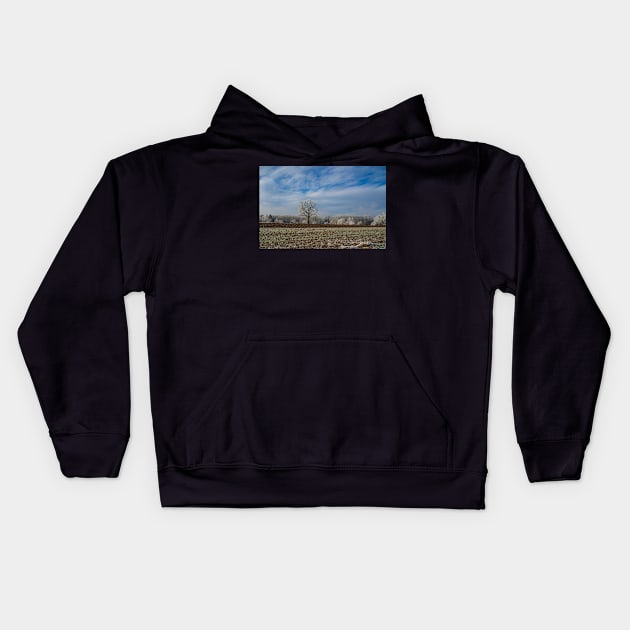 Winter Scene Kids Hoodie by mbangert